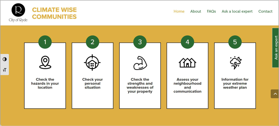 Climate Wise Website Capture